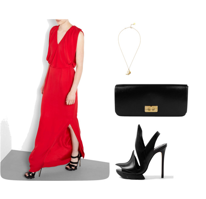 Office Christmas Party 2012 -Raoul Silk Georgette V Neck Wallis Gown